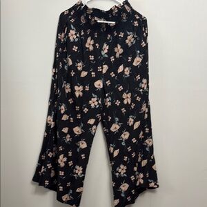 Floral Black Women's Pants